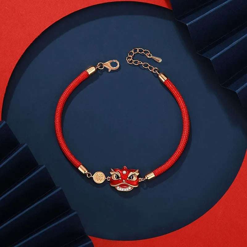 Bracelet porte bonheur chinois Dragon du zodiaque