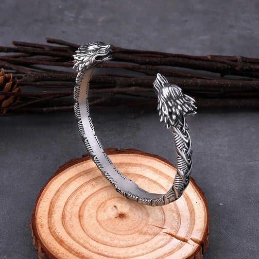 Bracelet Viking tête de loup