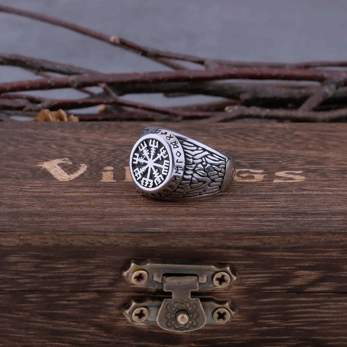 Anneau Boussoles Viking Vegvisir