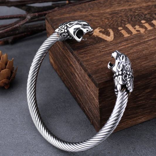 Bracelets ouvert Viking Puma Head