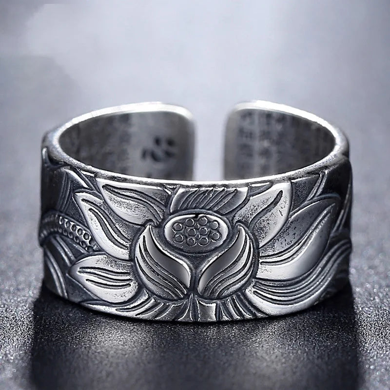 Bague Ajustable fleur de lotus