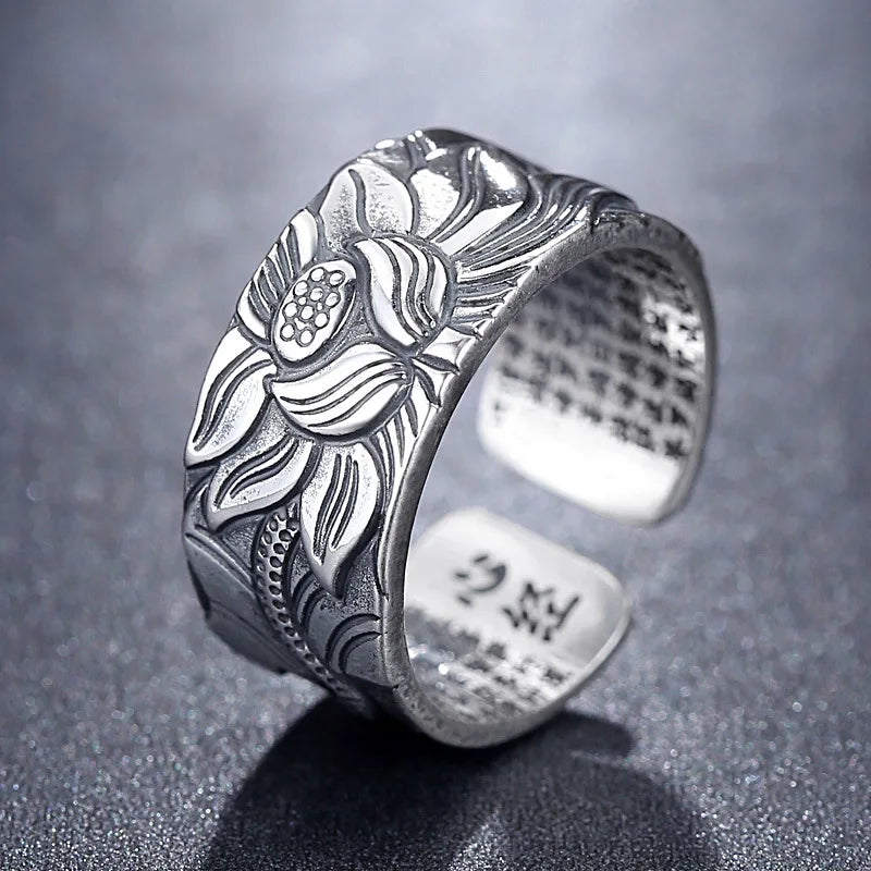 Bague Ajustable fleur de lotus