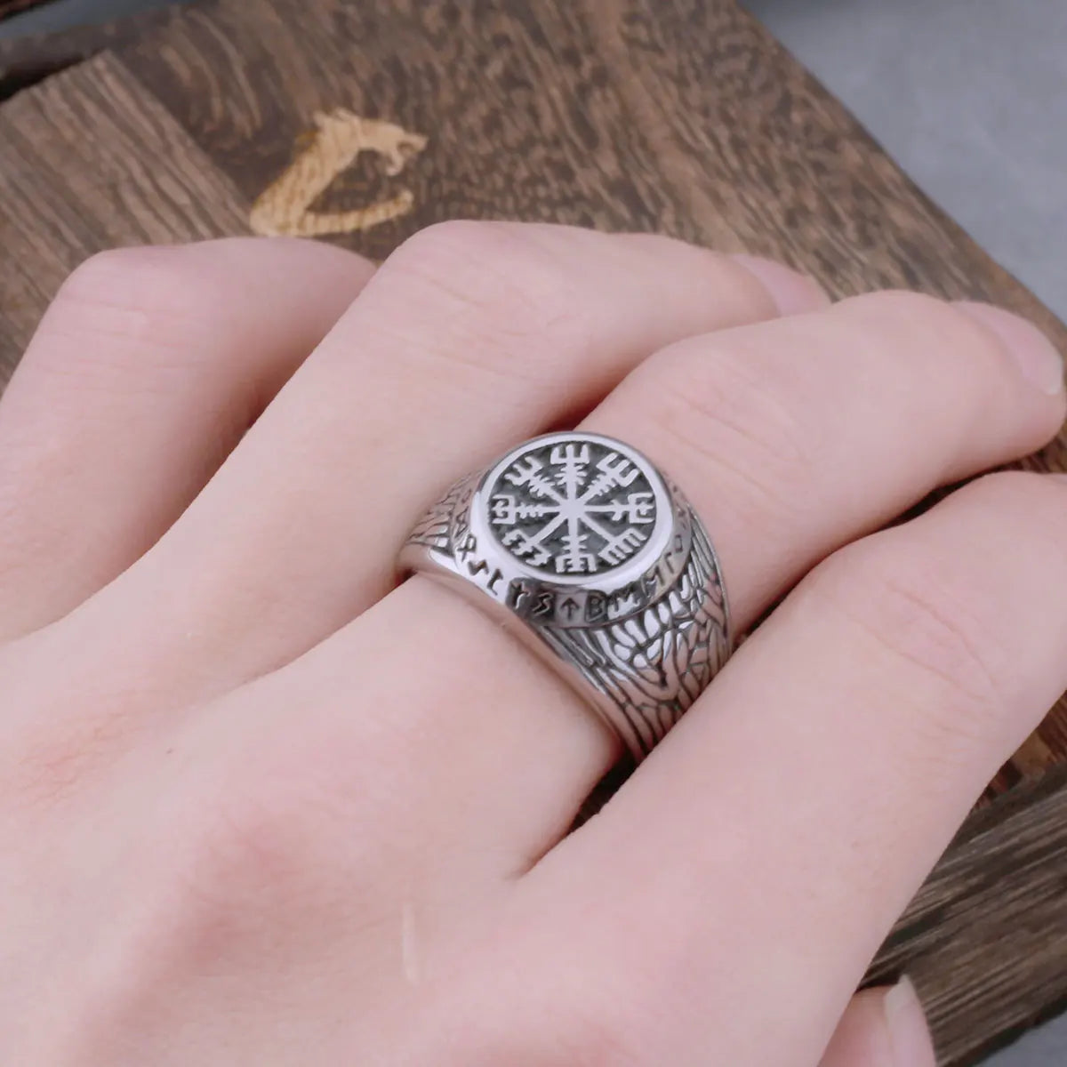 Anneau Boussoles Viking Vegvisir