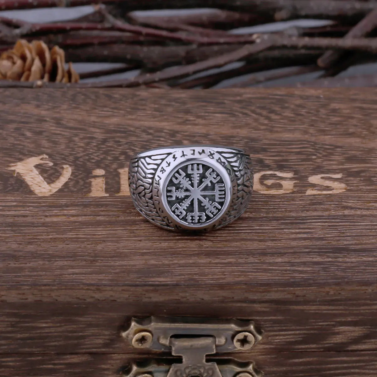 Anneau Boussoles Viking Vegvisir